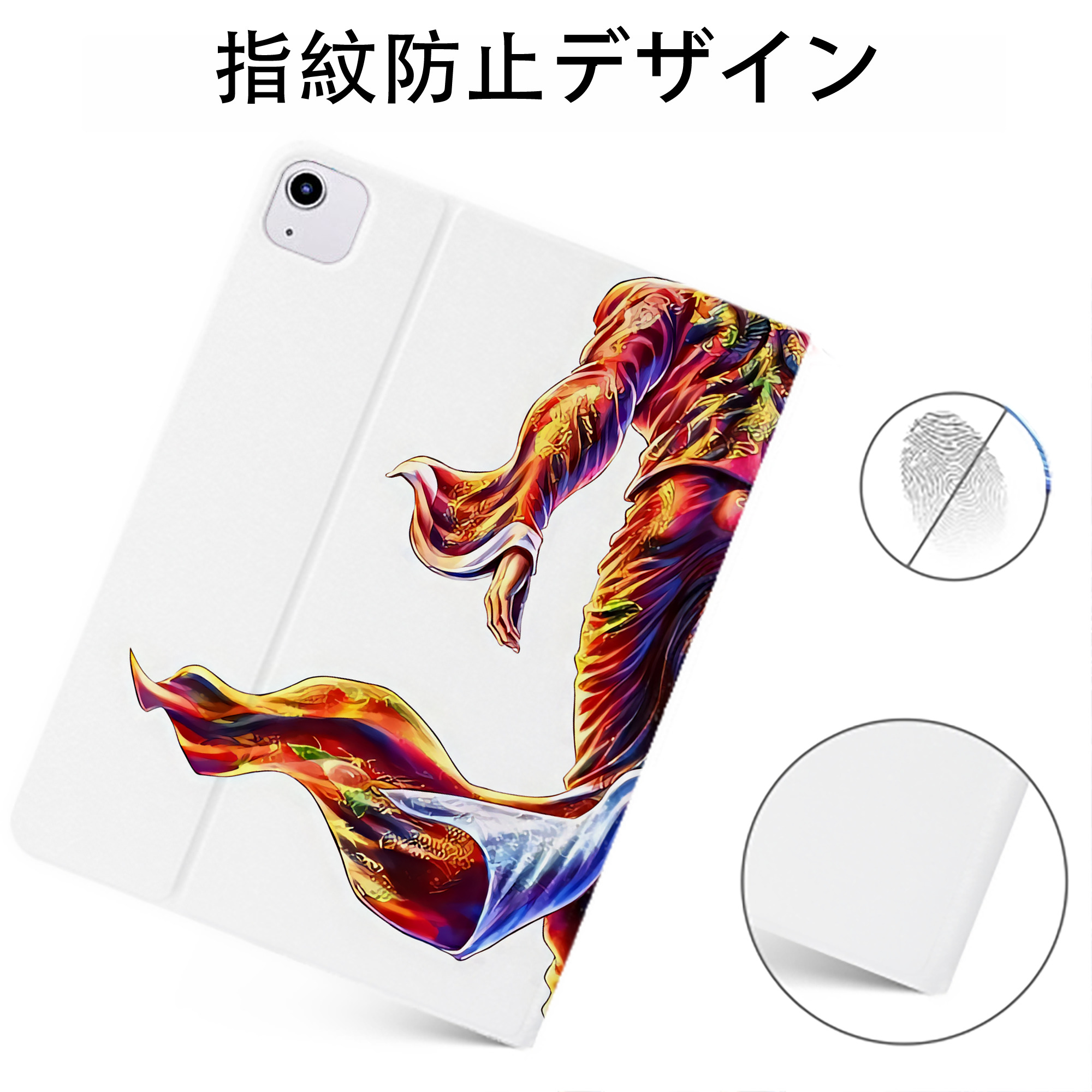 （画像用） 北斗の拳 Fist of the North Star IPadケース ペンホルダー付き ブックスタイルデザイン